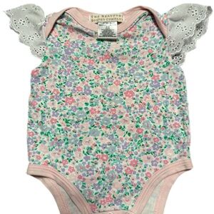 The Beaufort Bonnet Company Pink and Green Floral Bodysuit